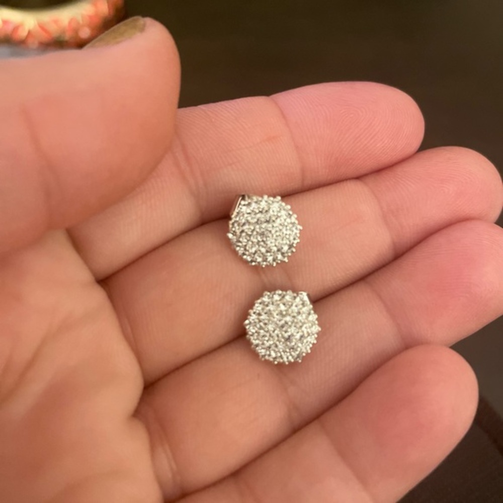 Pave’ Earrings - Picture 2 of 3